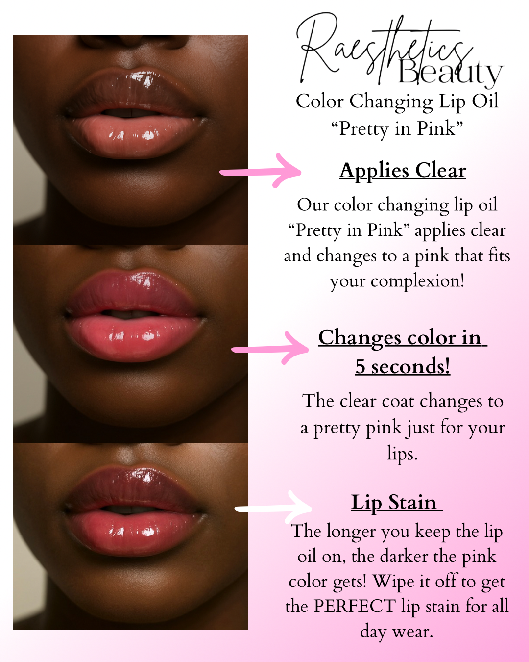 Pretty in Pink | Color Changing Lip Oil